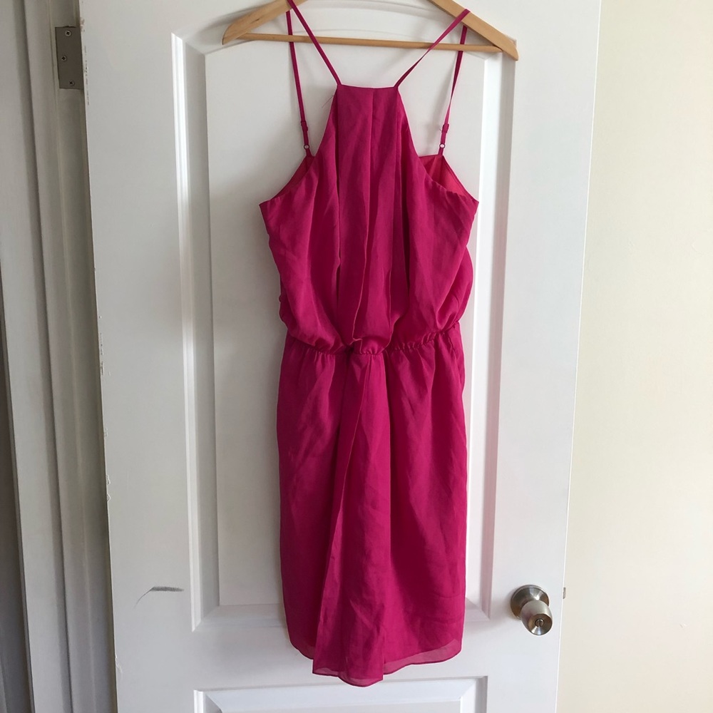 Beautiful flattering pink flowy dress